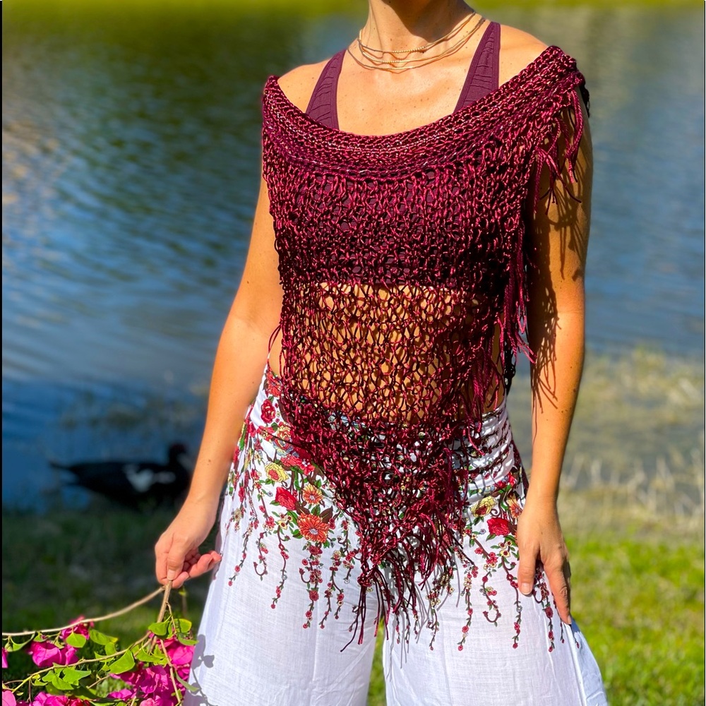 Burgundy vest